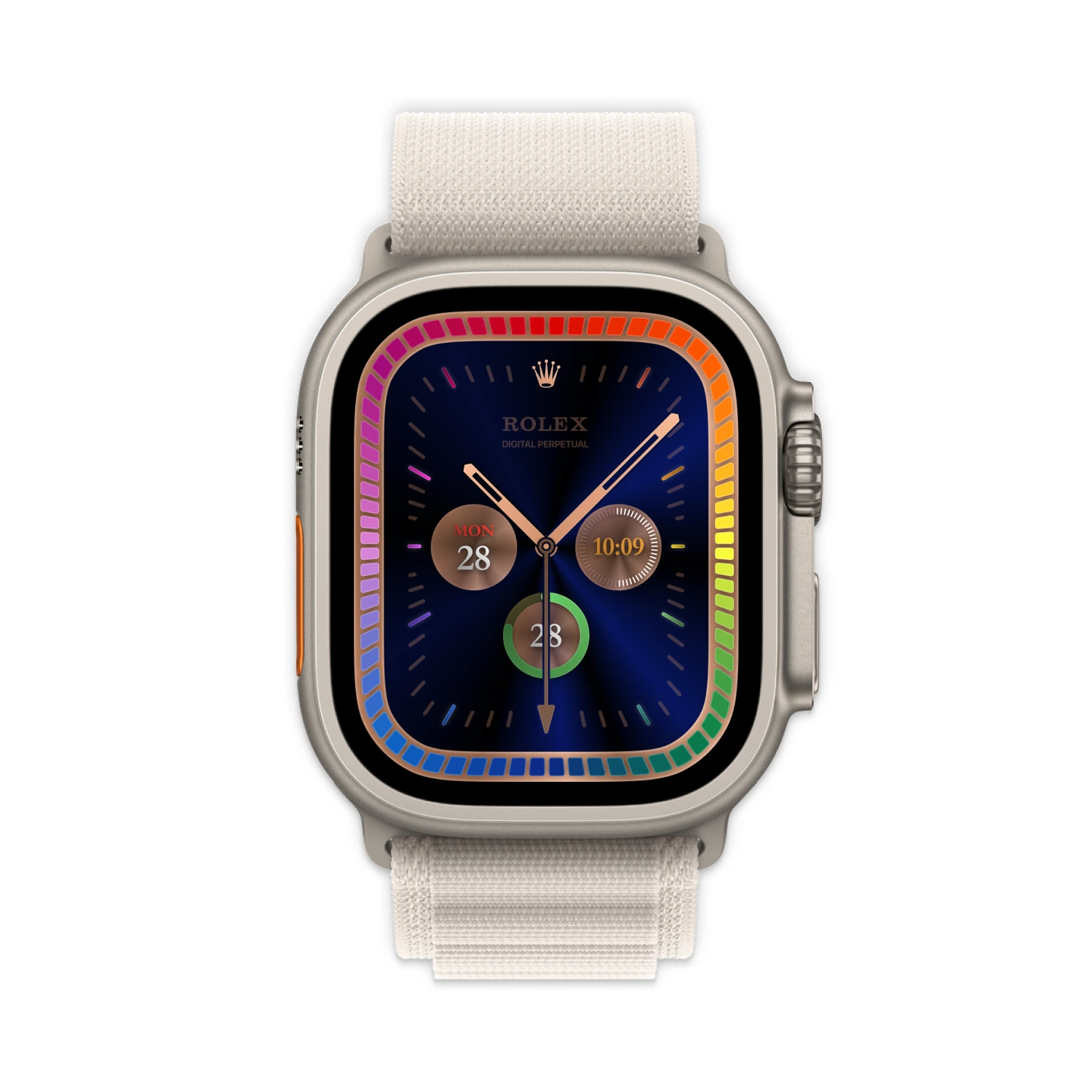 Rolex Daytona Rainbow inspired Apple Watch face