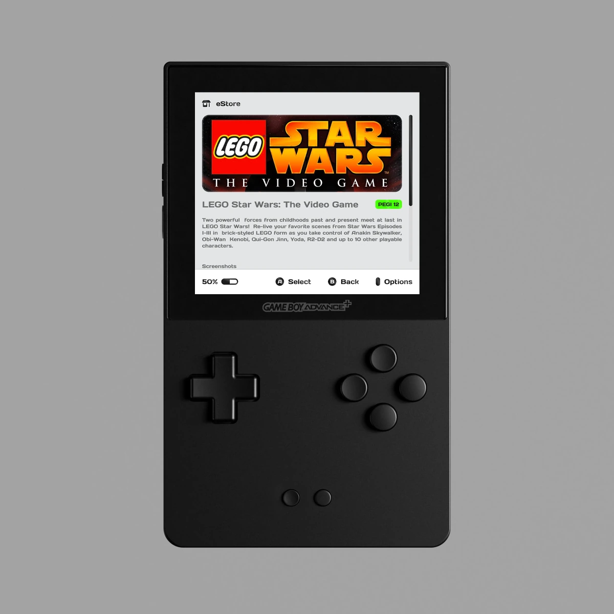 Game Boy Advance+ game details page