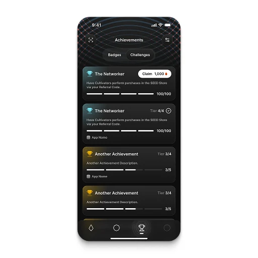 Challenges page