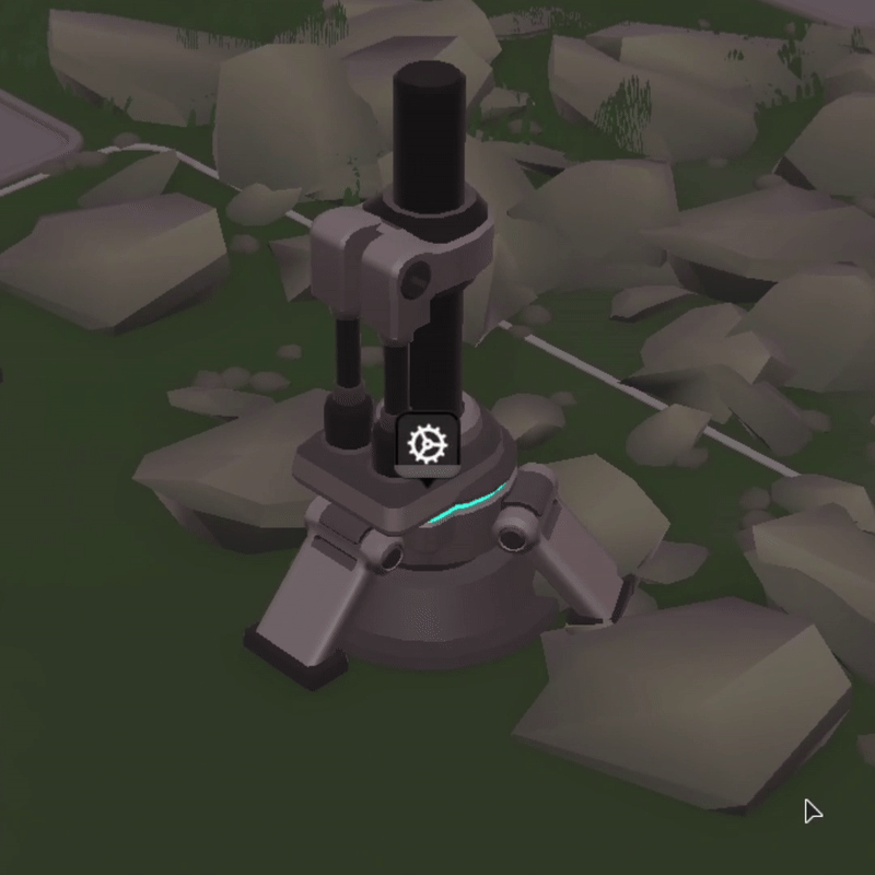 Animated progress bubble widget on a SEED machine