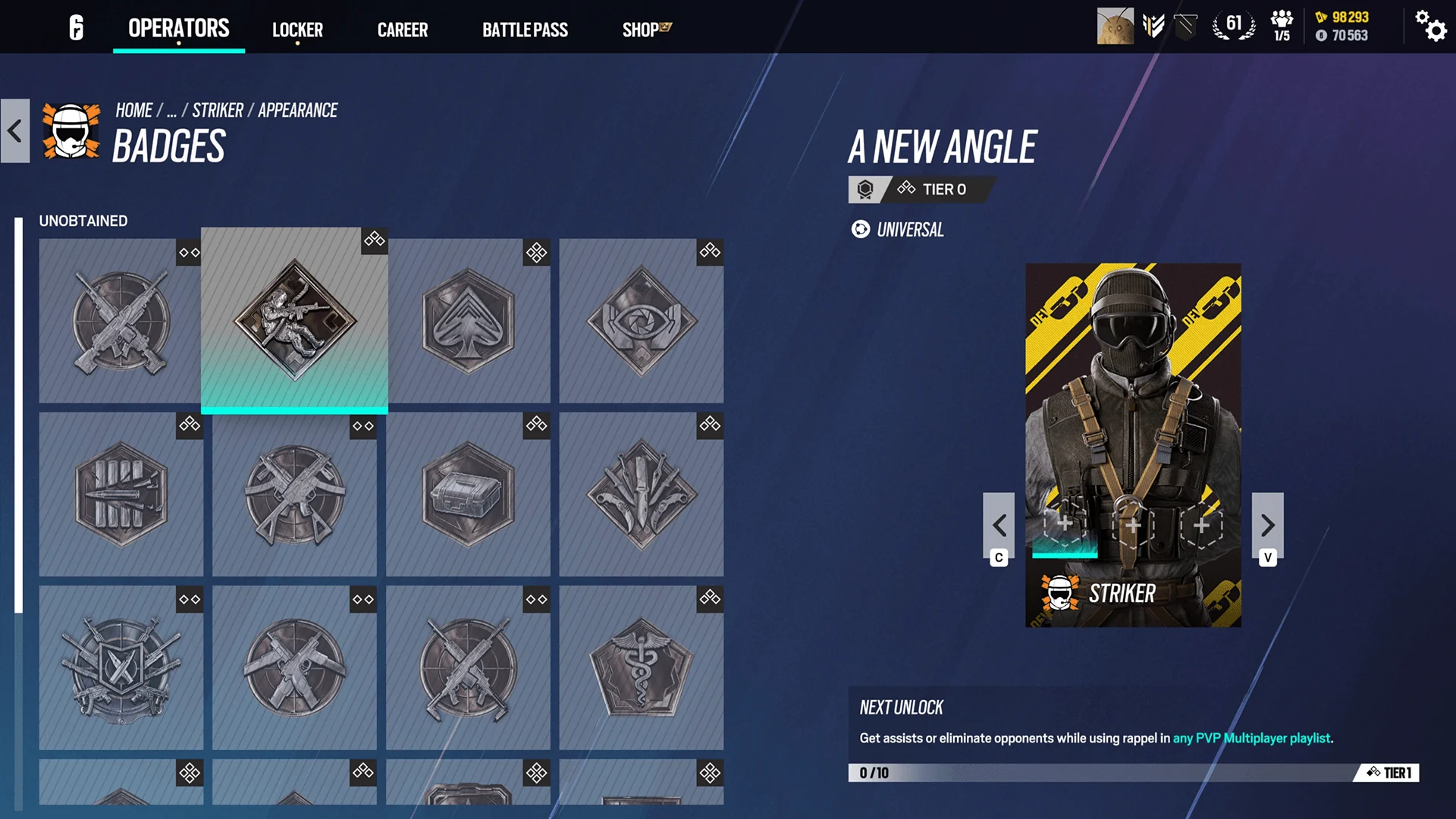 Rainbow Six Siege unobtained badges