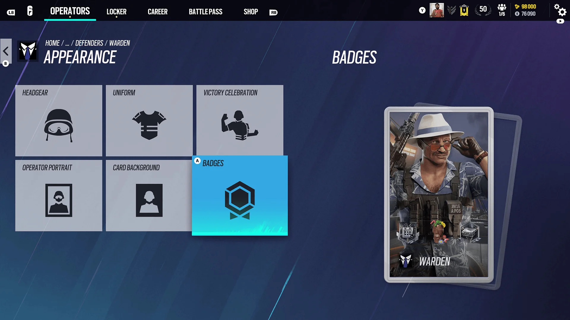 Rainbow Six Siege operator badge customization