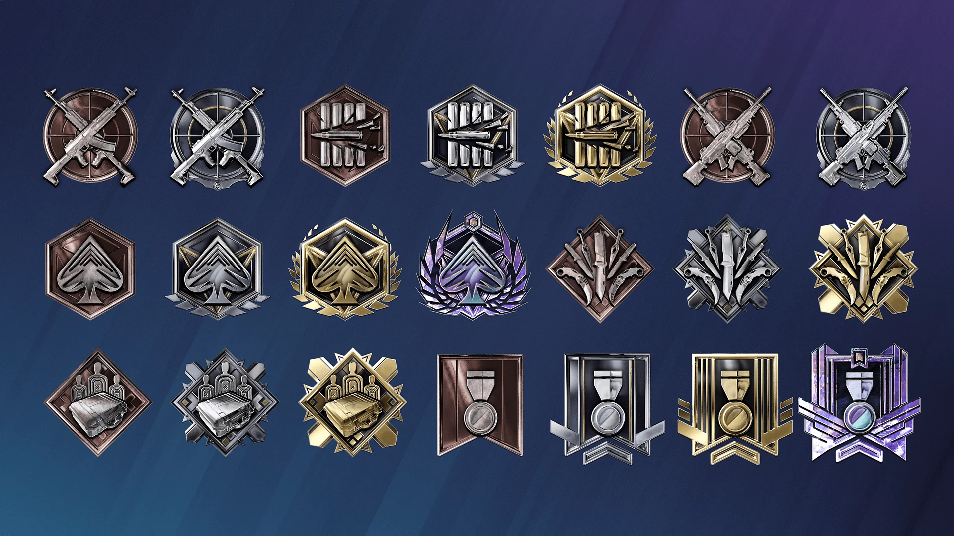 Rainbow Six Siege rendered badge collection one