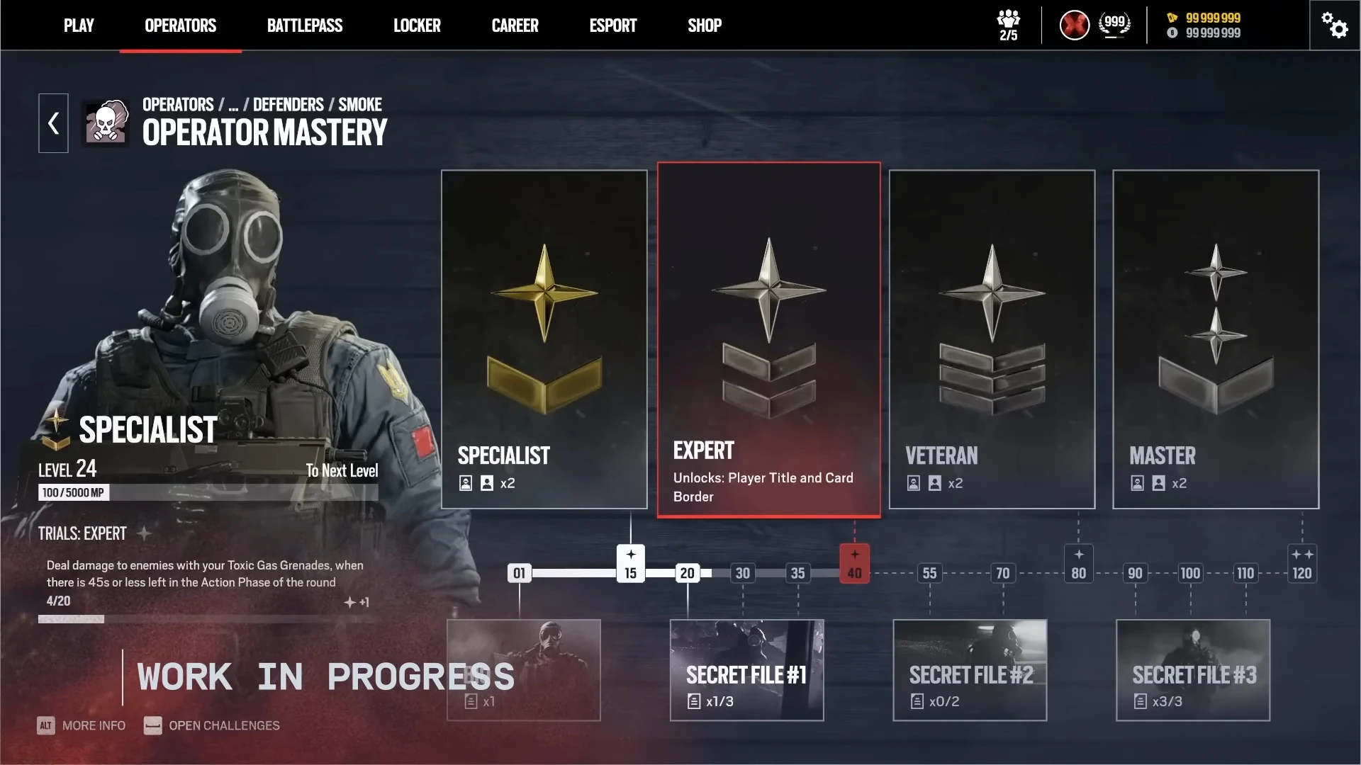 Rainbow Six Siege X Operator Mastery progression concept