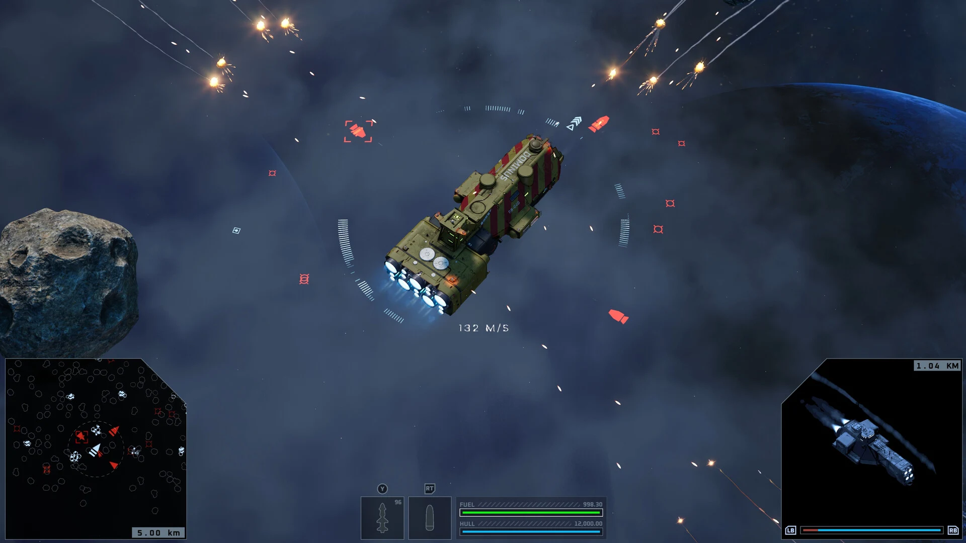 C-Beams spaceship in combat