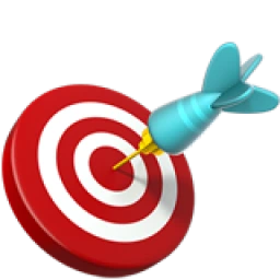 Target with a dart in the centre