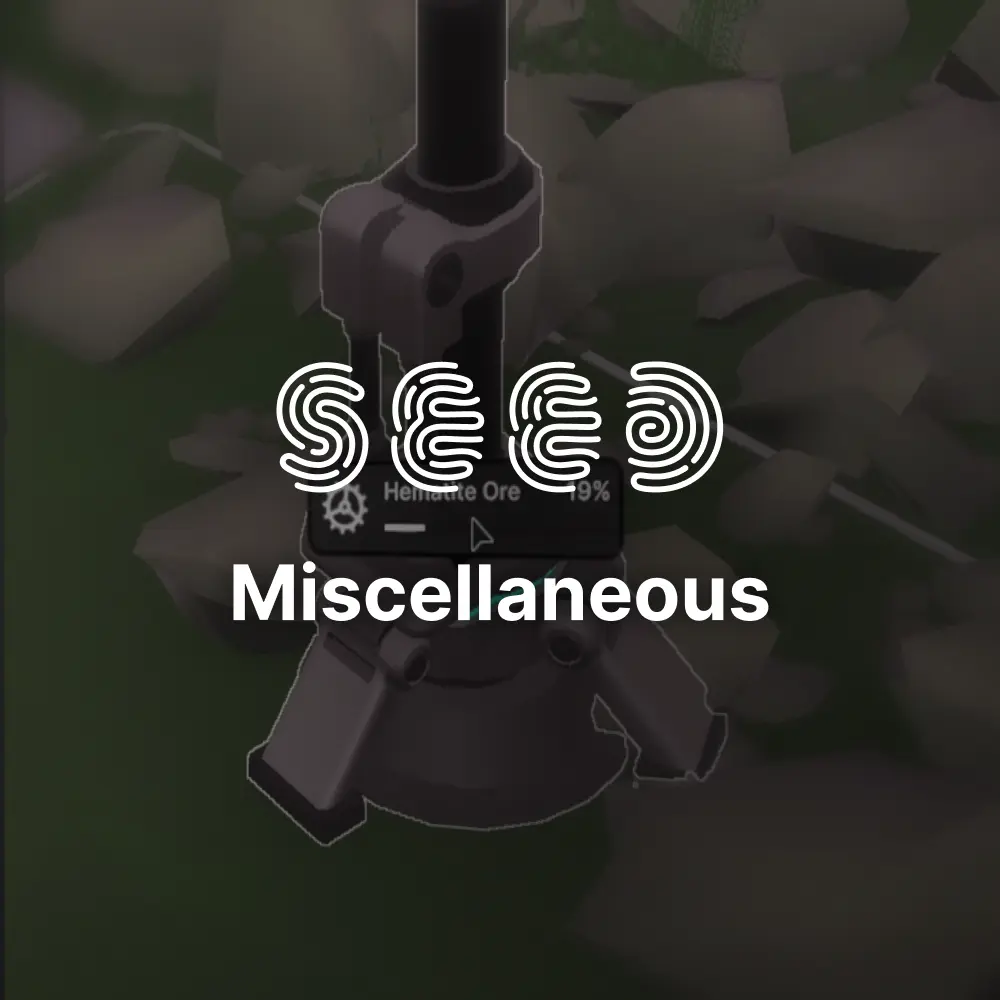 Miscellaneous SEED features cover