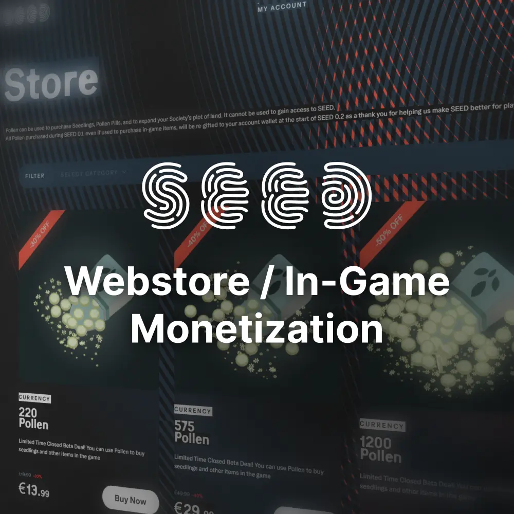 SEED Webstore and In-Game Monetization feature cover